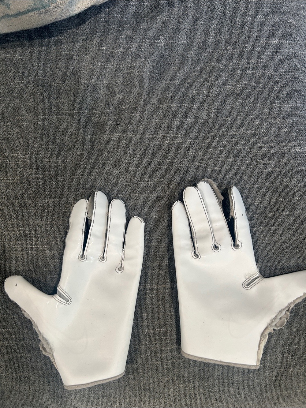 White Nike Football Gloves